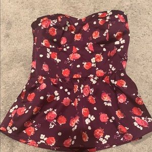 Strapless dress shirt